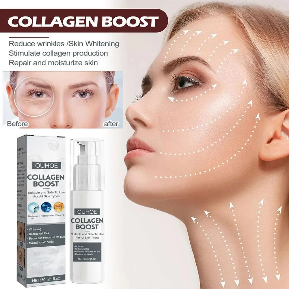 30ml Kollagen Boost Serum Anti-Aging Dark Spot Korrektor Falten creme Frauen Gesicht Hautpflege