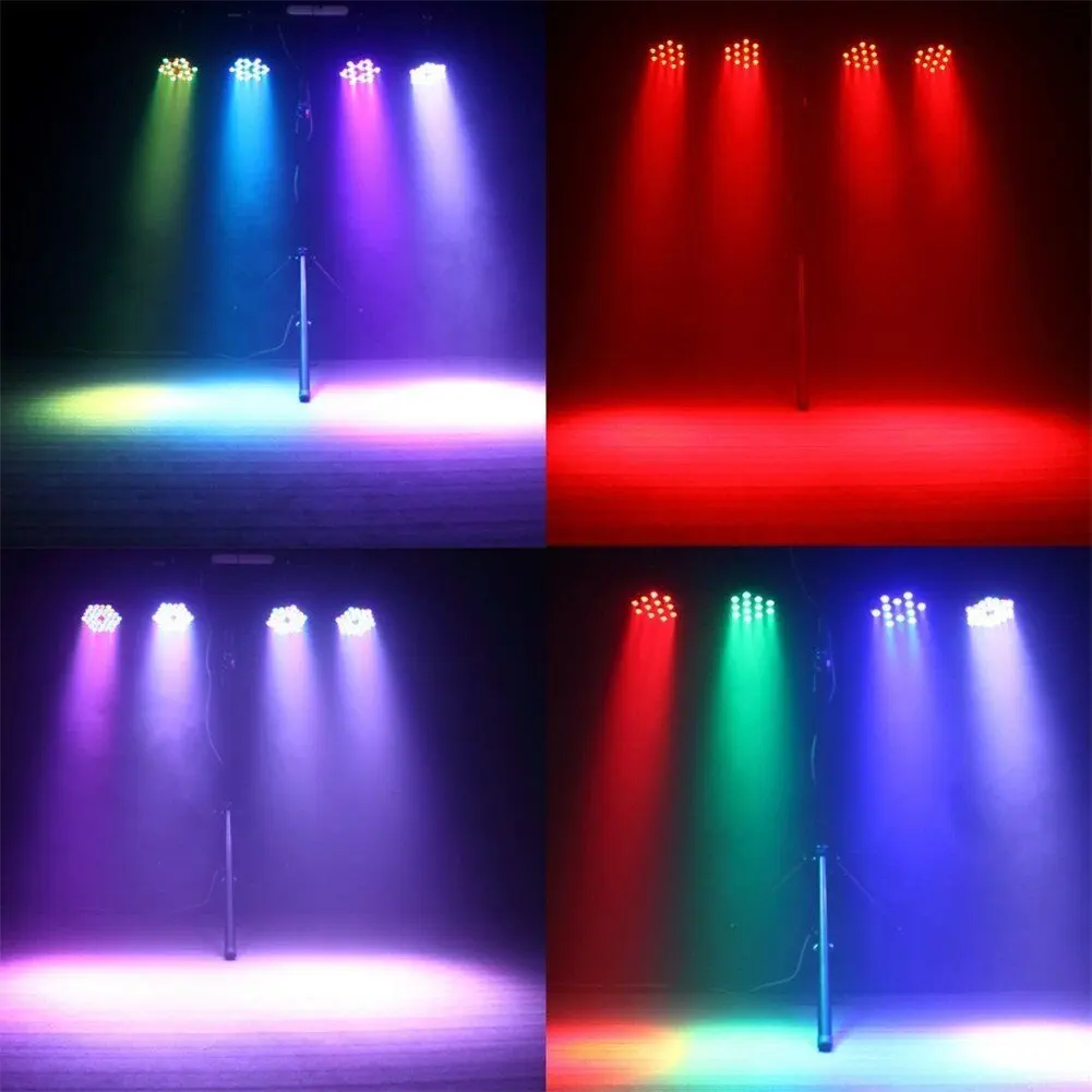 XPC 36 LED RGBW DMX 512 Stage Flat Par Lighting Effect DJ Disco Party Holiday Christmas Bar Club Wedding Birthday Show Lights