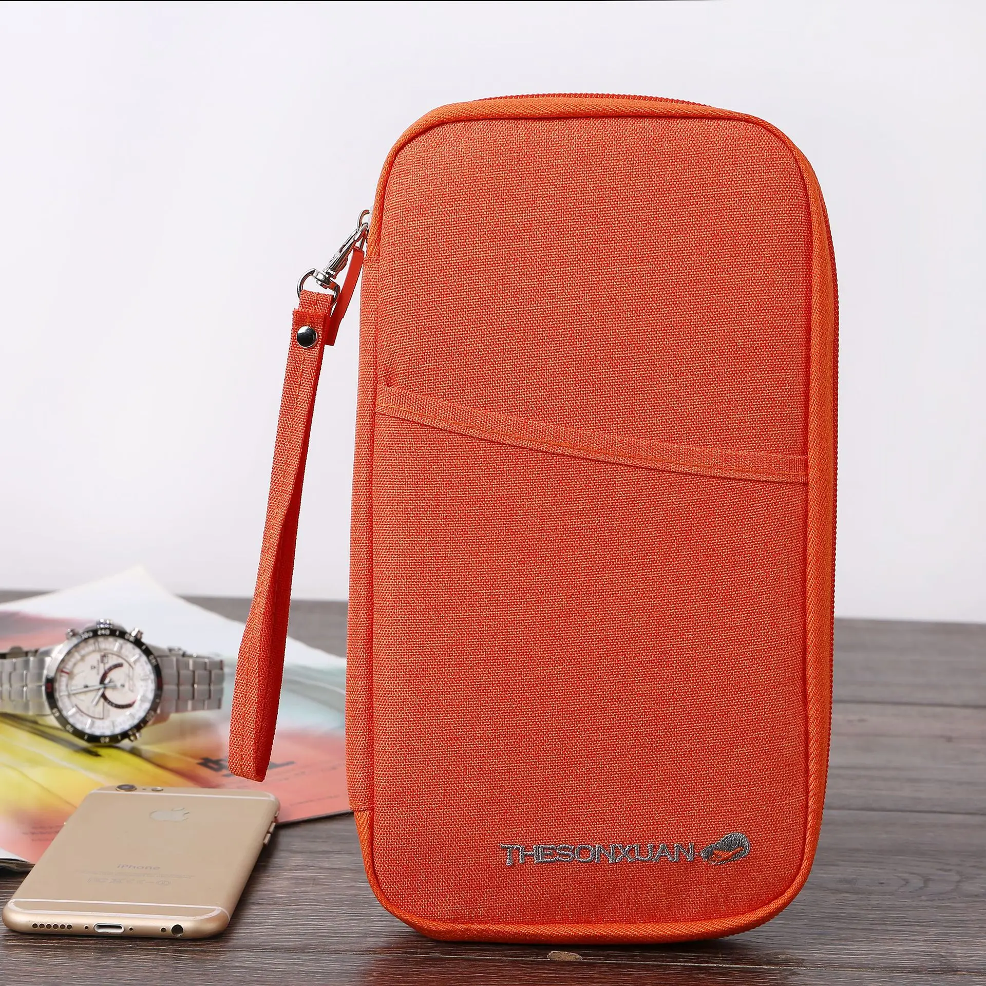 Travel Passport Bag Multifunctional Card Holder Portable Storage Bag Large Capacity Portable Document Package Ticket Clip Wallet