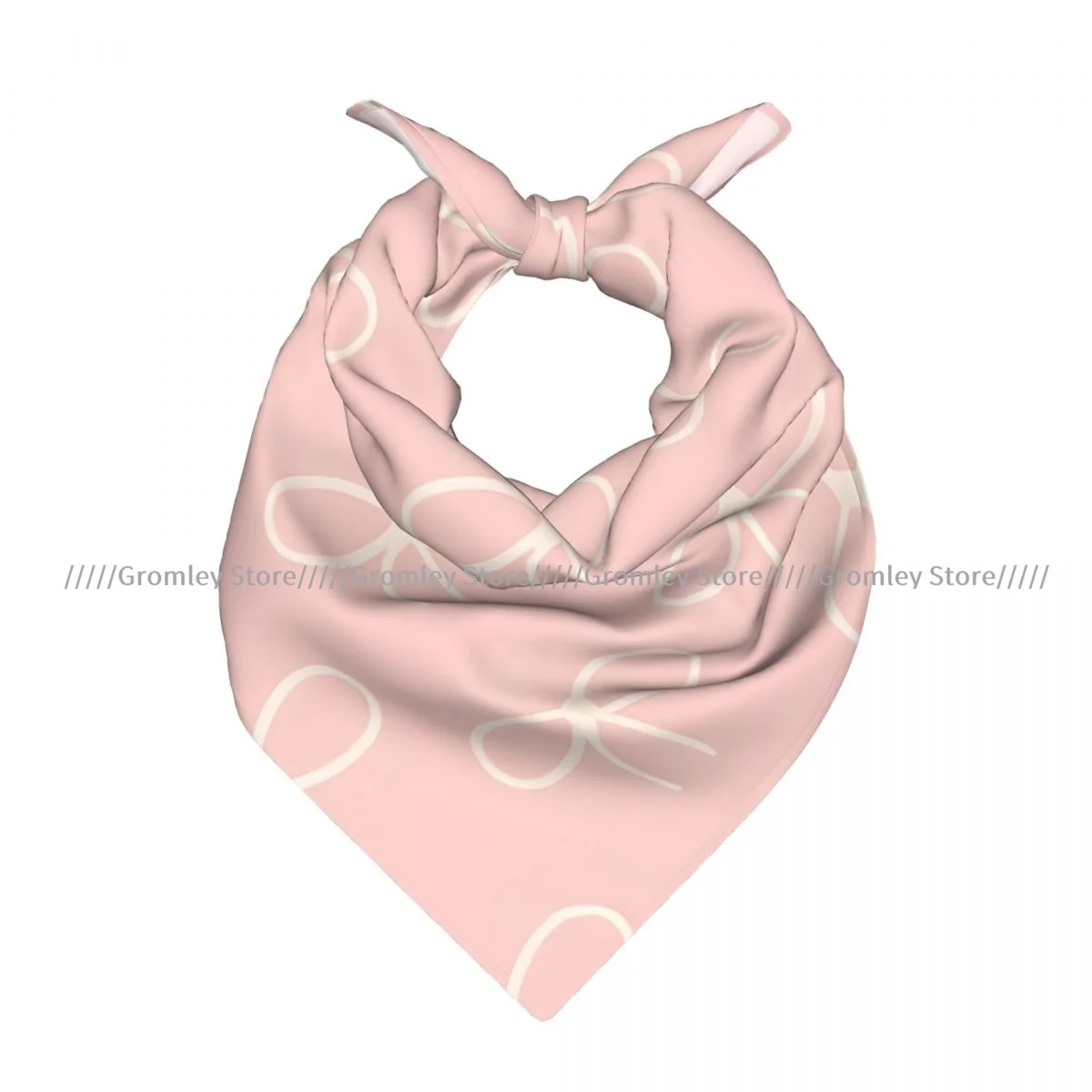

Cute Pink Tones With Bows Square Towel Multifunctional Neck Scarf Hair Bandana