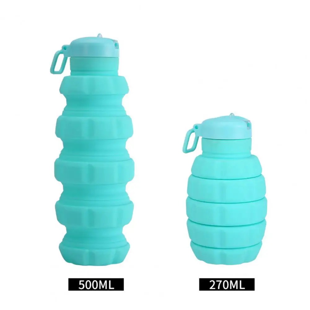 Botella de silicona de diseño de tapa duradera, descompresión saludable, plegable, suministros de Camping