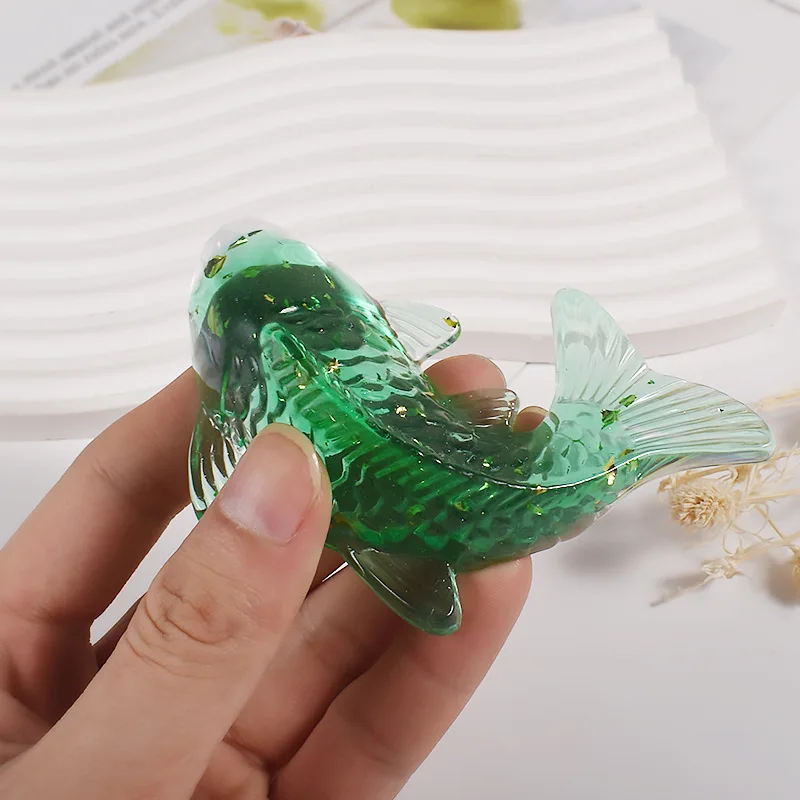 Koi Fish Shaped Epoxy Resin Mold Ocean Animal Carp Octopus Epoxy Casting Silicone Mould Fish-Tank Decoration Jewelry