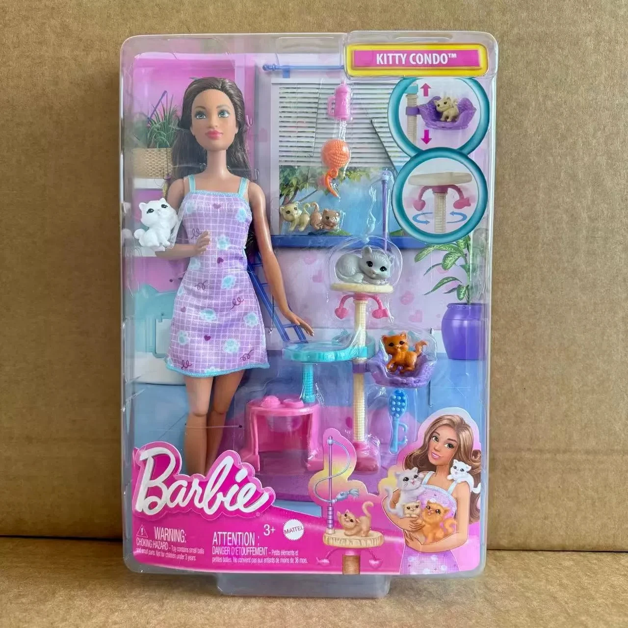 Ensemble de poupée Barbie avec Mini chat, maison de jeu, jouet éducatif, boîte-cadeau, belles filles, jouets d'anniversaire divertissants et créatifs