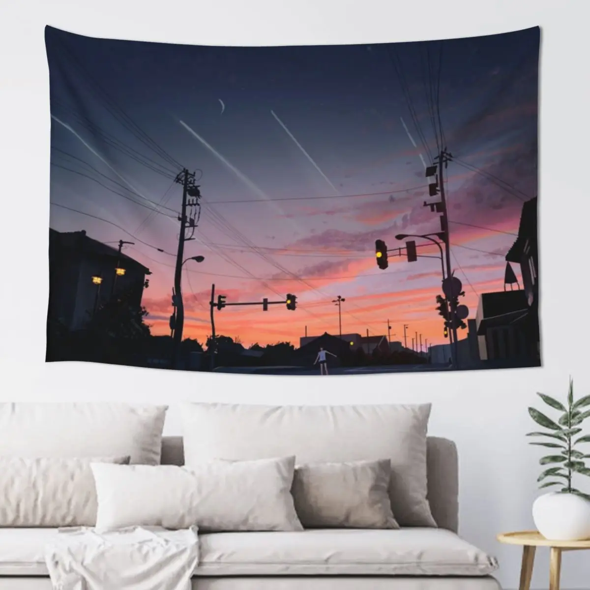 

Anime Urban Sky Tapestry Decoration Room On The Wall Bedroom Decorations Tapestry