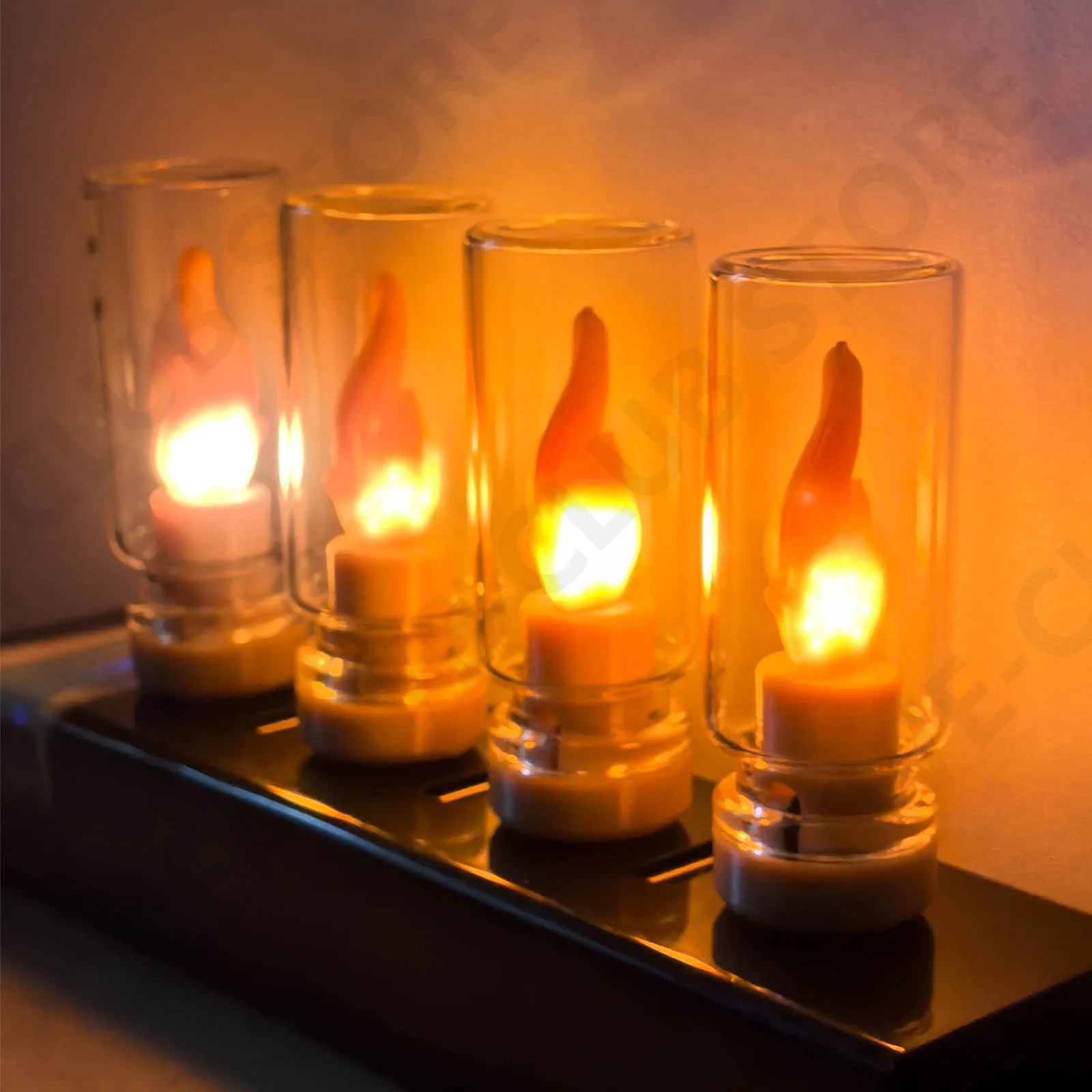 LED Flash Flame Candle Light, USB Plug Lamp, Decoração para o lar, Iluminação noturna, 2200K, 2 Pcs, 4 Pcs, 6 Pcs, 8Pcs