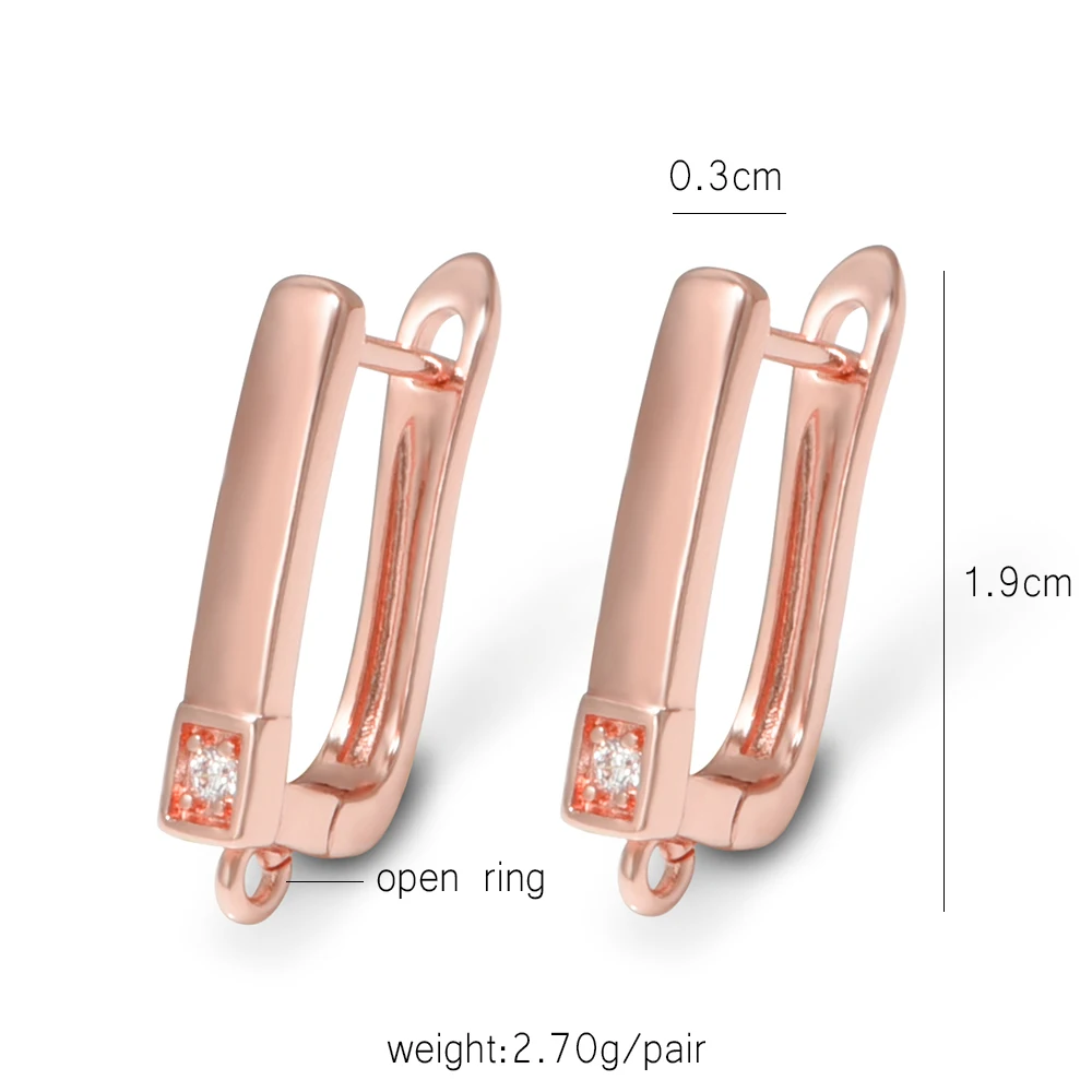 YANASI 5 Farben NEU 18K Vergoldete / Schwarze Ohrhaken Zubehör für Damen Schmuck Ohrringe Herstellung DIY Zubehör – Detail 1