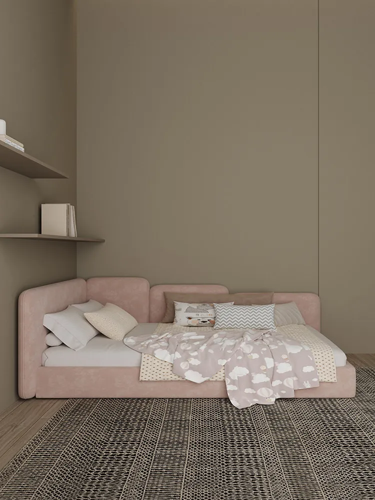 

Italian simple children's bed semi-enclosed fabric bed children's bed