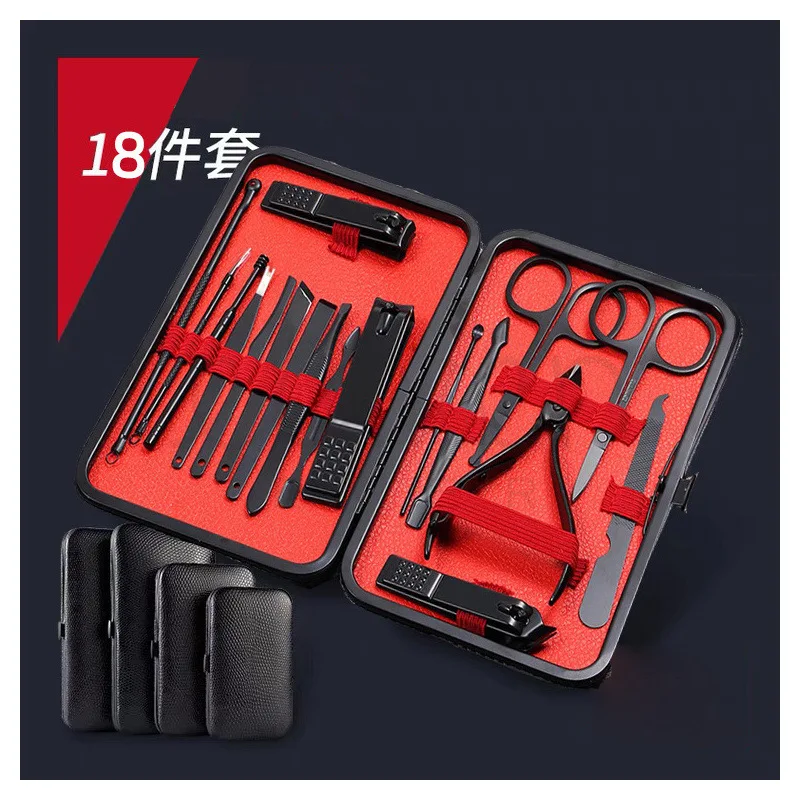 ชุดเครื่องมือซ่อมเล็บและเครื่องมือเสริมความงาม, ชุดกรรไกรตัดเล็บสีดำ, กรรไกรตัดเล็บ, กรรไกรตัดเล็บ, กรรไกรตัดเล็บ, ชุดของขวัญสำหรับตกแต่งเล็บ