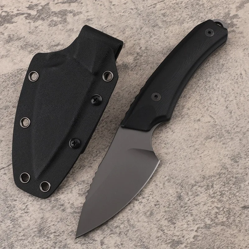 DC53 Steel Fixed Blade Knife G10 Handle Outdoor Camping Survival Knives Portable Carrying Hunting Tool with Scabbard 60RHC