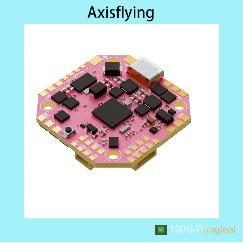 Axisflying H743 AIO Flight Controller 45A ESC 32‑bit FPV Stack For Soccer Drone