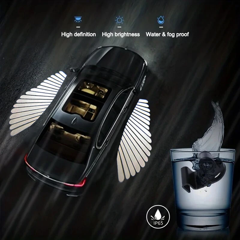 جهاز عرض سيارة أجنحة الملاك ، ضوء ظل LED ، ضوء ترحيب ، عالمي ، اكسسوارات السيارات #2