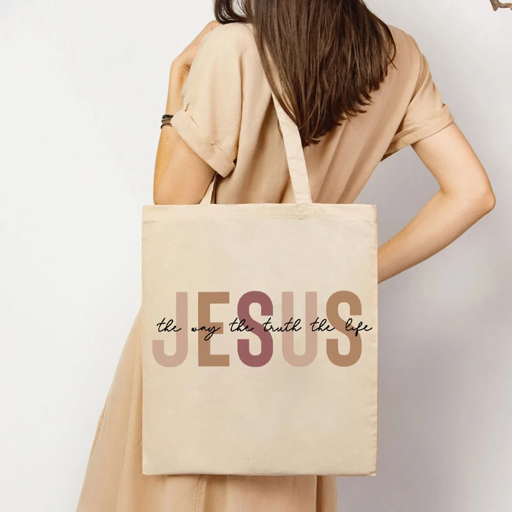 Esus The Way The Truth The Life Handbags for Women Christian HandBags Retro Christian Tote Bags Jesus Bags for Christian Apparel