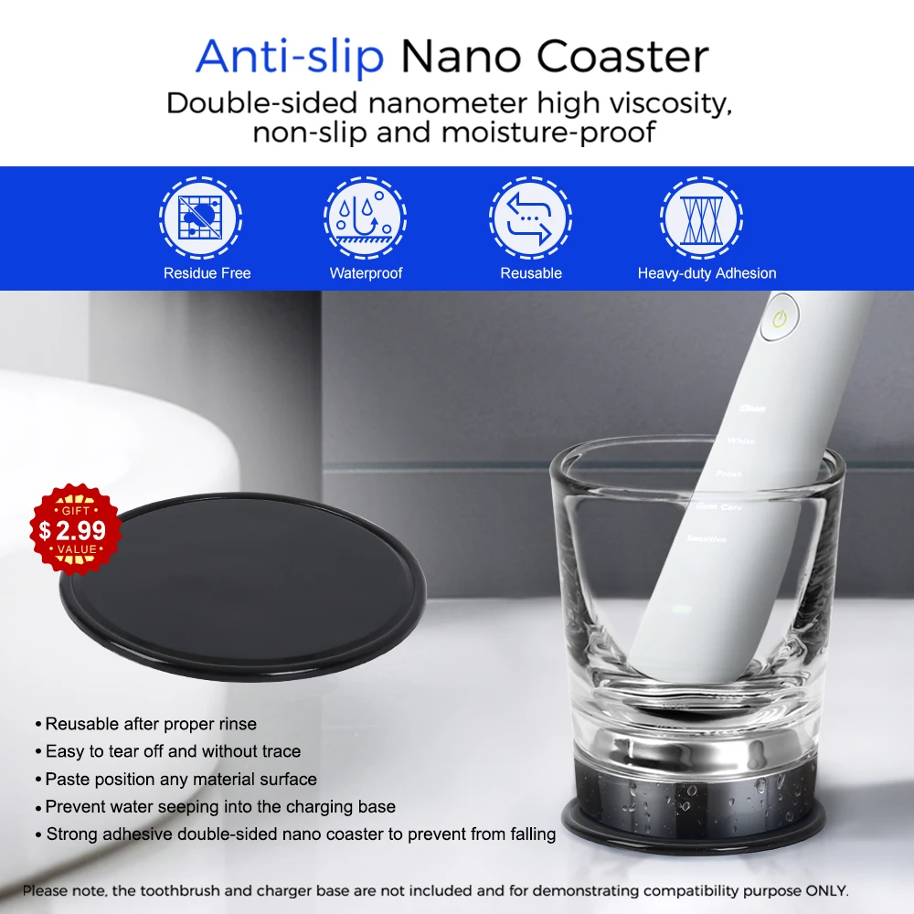 Сменная зарядная стеклянная чашка для электрической зубной щетки Philips Sonicare HX9382 HX9360 HX9340, часть чашки зарядного устройства для HX9100 CBA1001