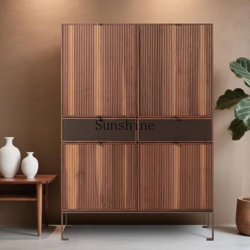 

Italian minimalist living room simple TV cabinet stainless steel custom side cabinet