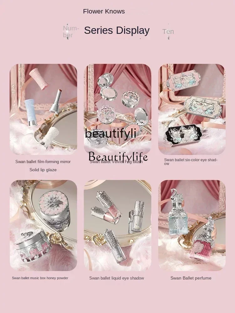 [Neu] Flower Knows Swan Ballet Komplettes Make-up-Set, große Geschenkbox