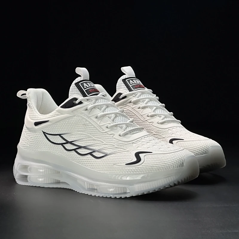 

New Summer Lightweight Mens Sports Shoes Versatile Cushioning and Elastic Running Shoes Supportive and Comfortable Walking Shoes