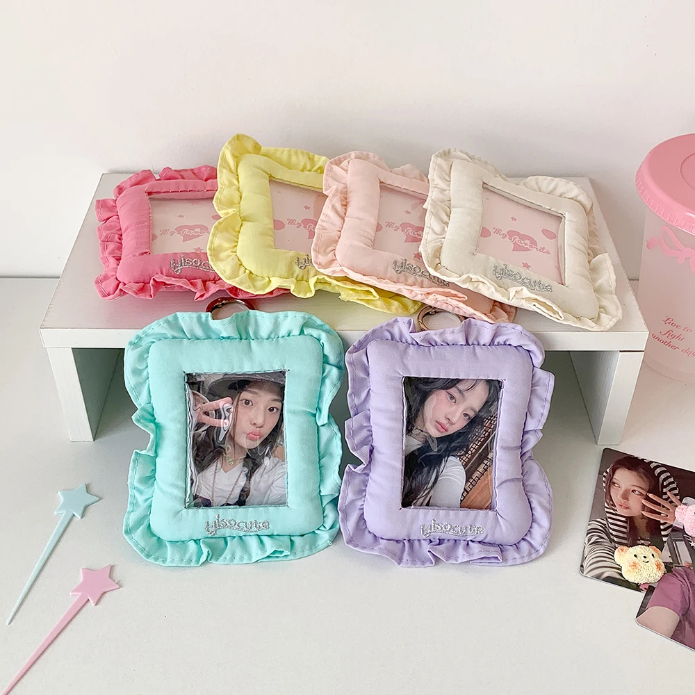 Ins Style Korea Sweet Girl Photo Card Case for 3 Inch Photocard Soft Pillow Shaped Photocard Holder K-Pop Idol Goo Card Holder image 4