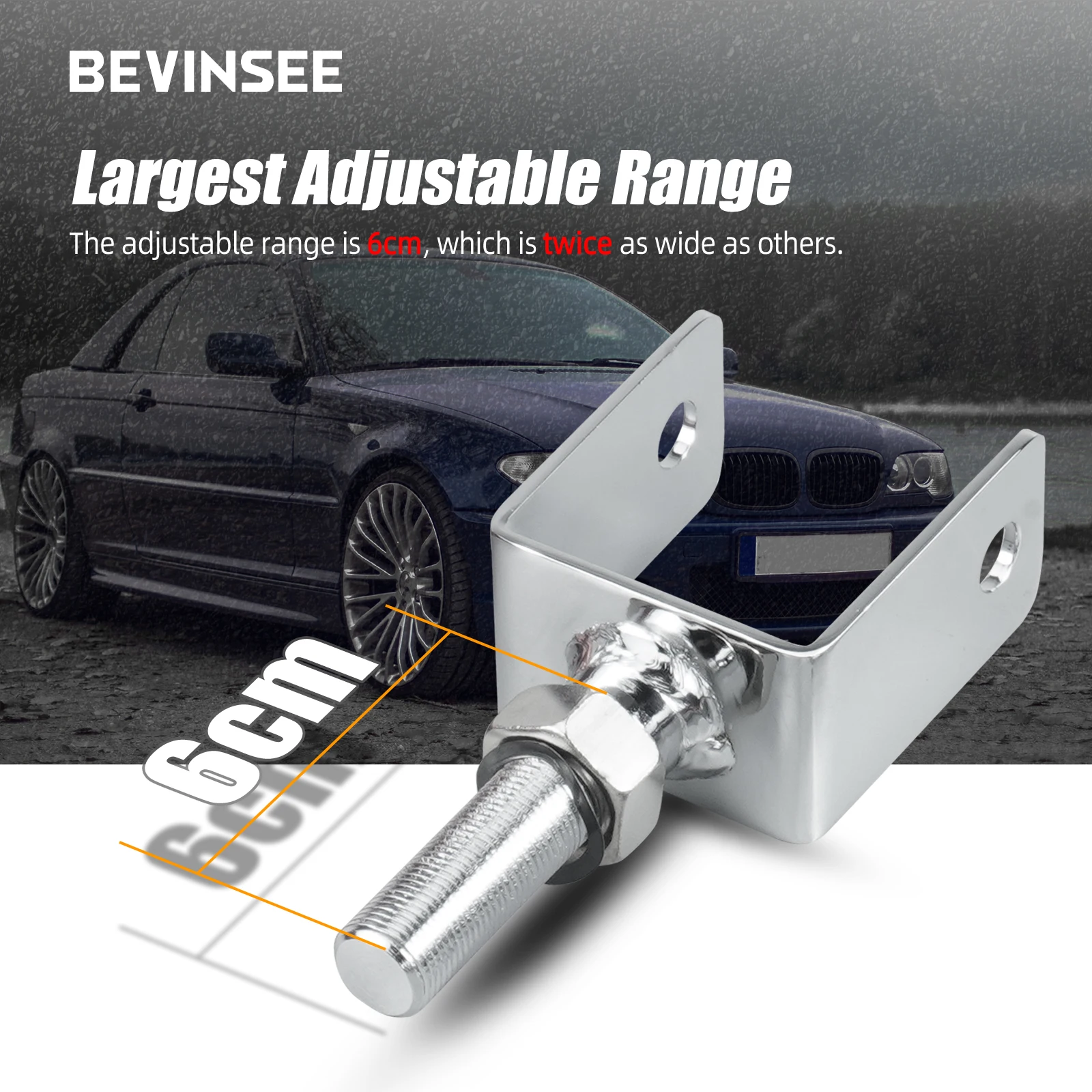 BEVINSEE +/- 2° Adjustable Rear Lower Camber Control Arms for BMW E36 E46 325i 328i 330i