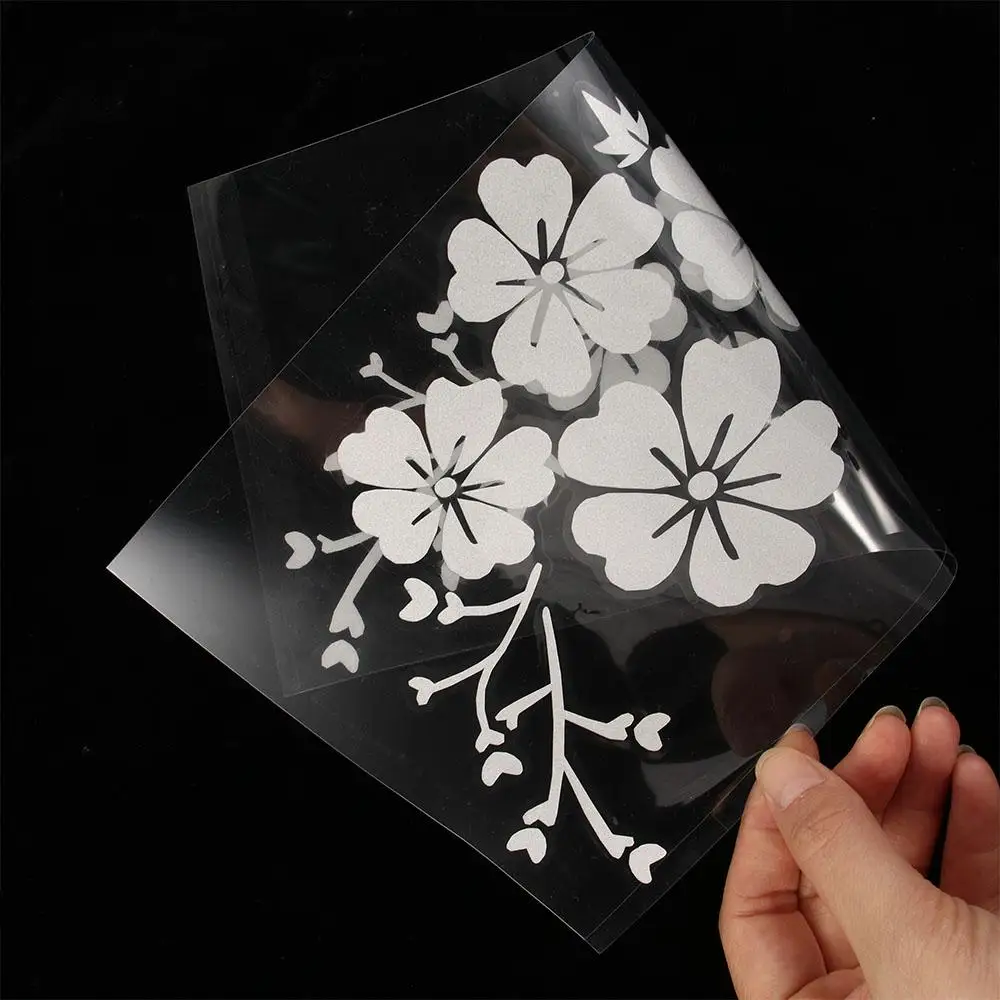 Black and White Car Decoration Waterproof Exterior Accessories Car Sticker Auto Decal Car Styling Flower Pattern