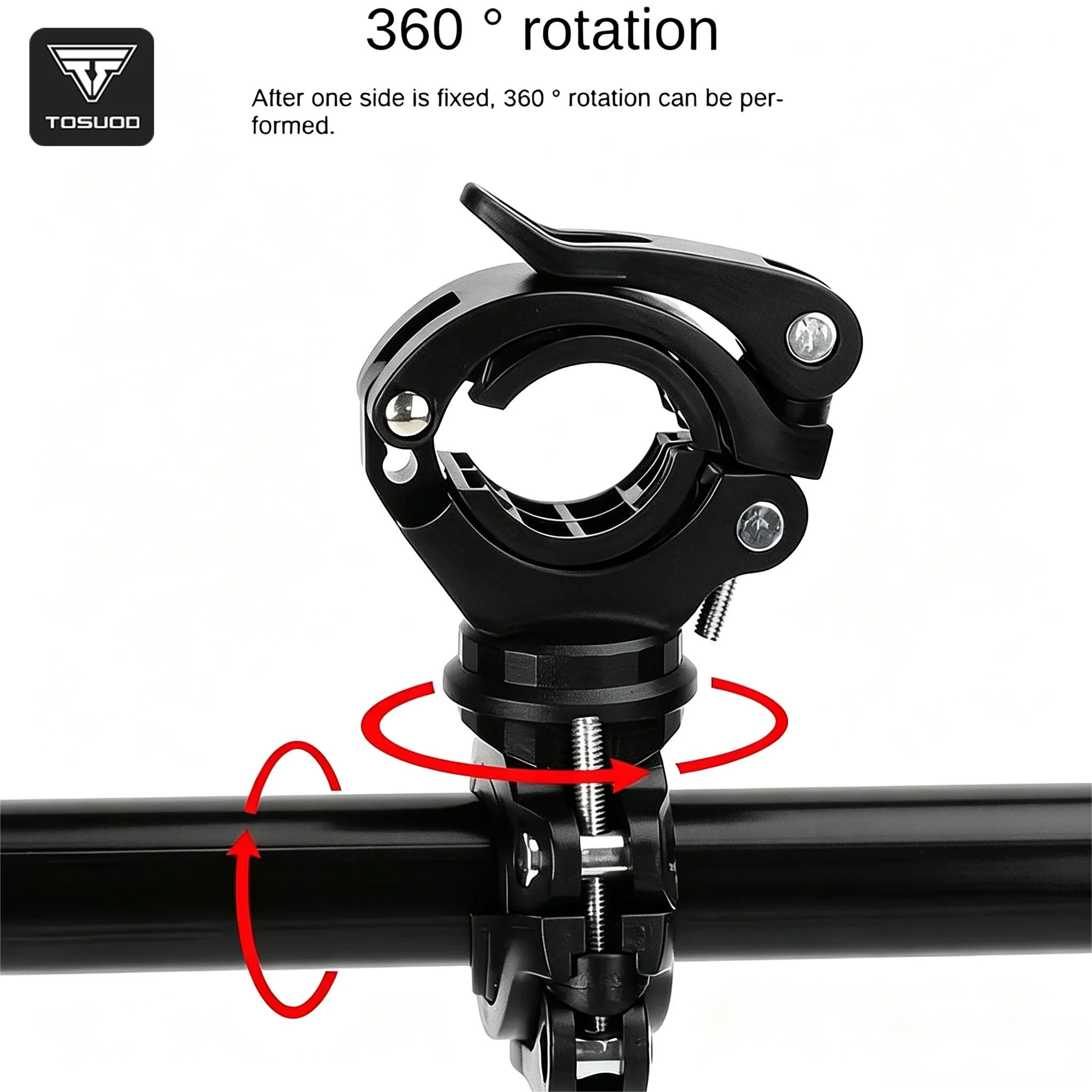 TOSUOD Bike Light Bracket Multifunctional 360 Degree Rotatable Bicycle Lamp Holder LED Flashlight Stand Cycling Accessories