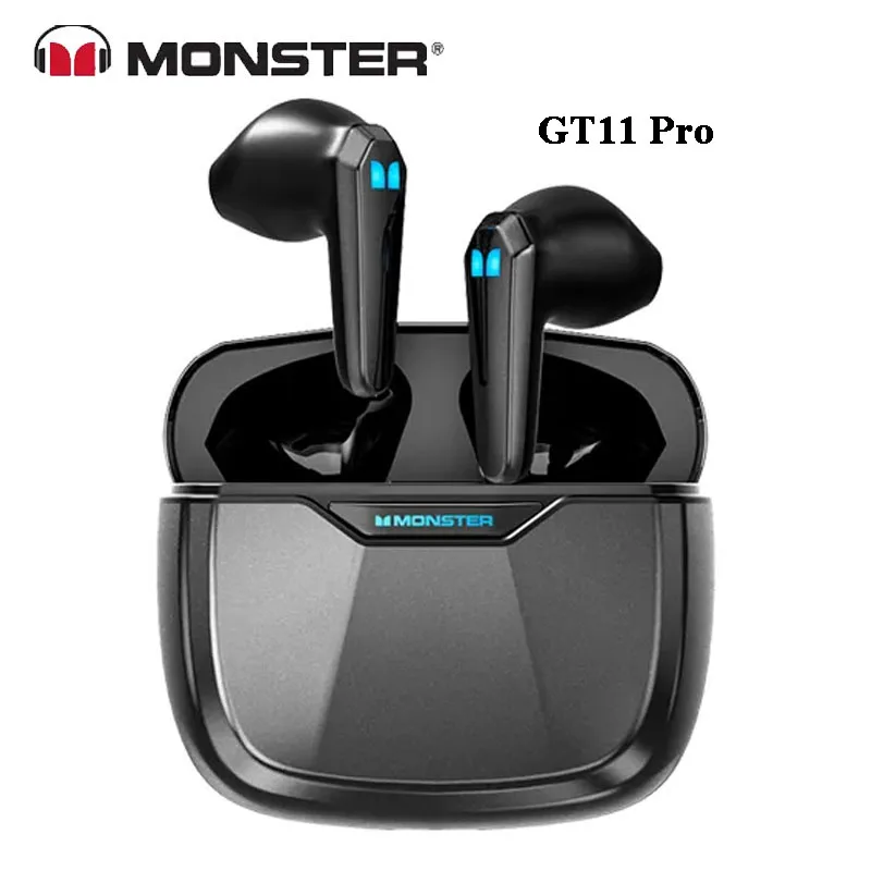 

MONSTER Bluetooth Earphones GT11 PRO Wireless Ear Hook 5.4 Version Stereo Active Noise Cancellation Esports Gaming Headphones