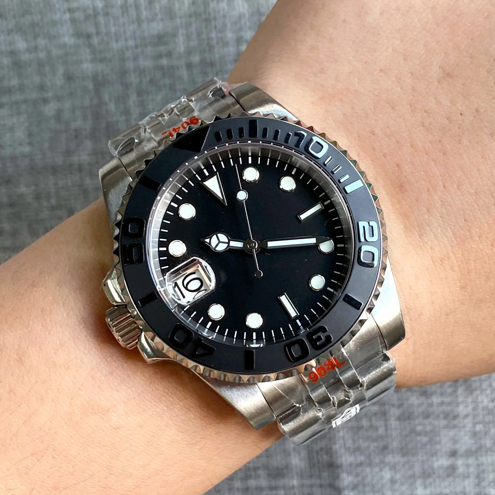 Nieuwe 2022 Linkshandige Diver Luxe NH35A Automatische Mannen Horloge Staal 200 M Waterdichte Klok Aanpassen Logo Saffierkristal