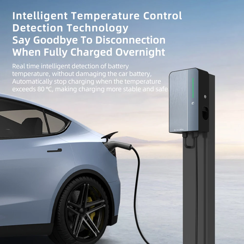 ROMADA 32A IEC62196 Type2 GBT20234 EV cargador 22KW estación de carga trifásica cargador de coche EVSE Wallbox con aplicación Bluetooth Control