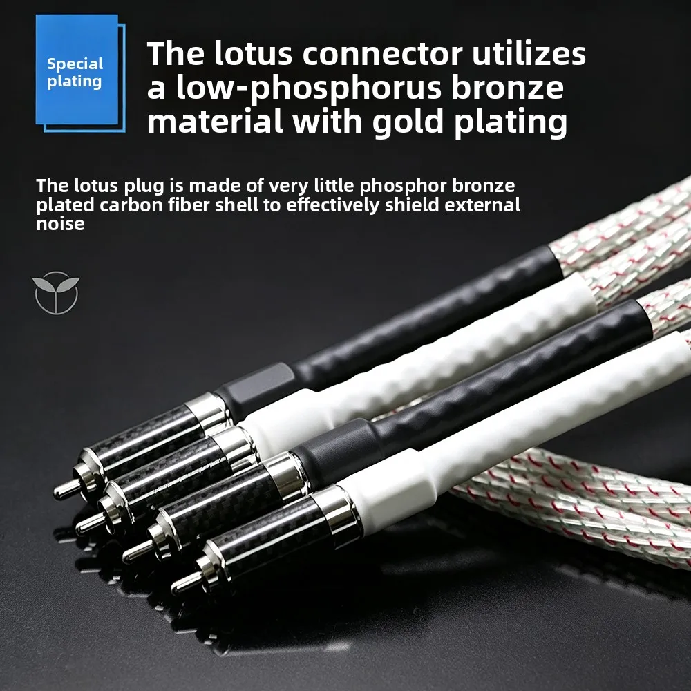 a pair Music Ribbon Silver Plated  Balance XLR/RCA Lotus Amplifier CD Audio Cable