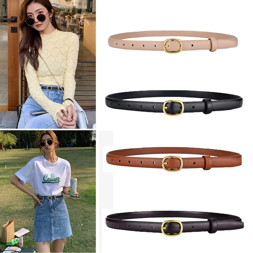 

Versatile Luxury Design Leather Belt Women Fashion Trendy Waist Strap Pin Buckle Waistband