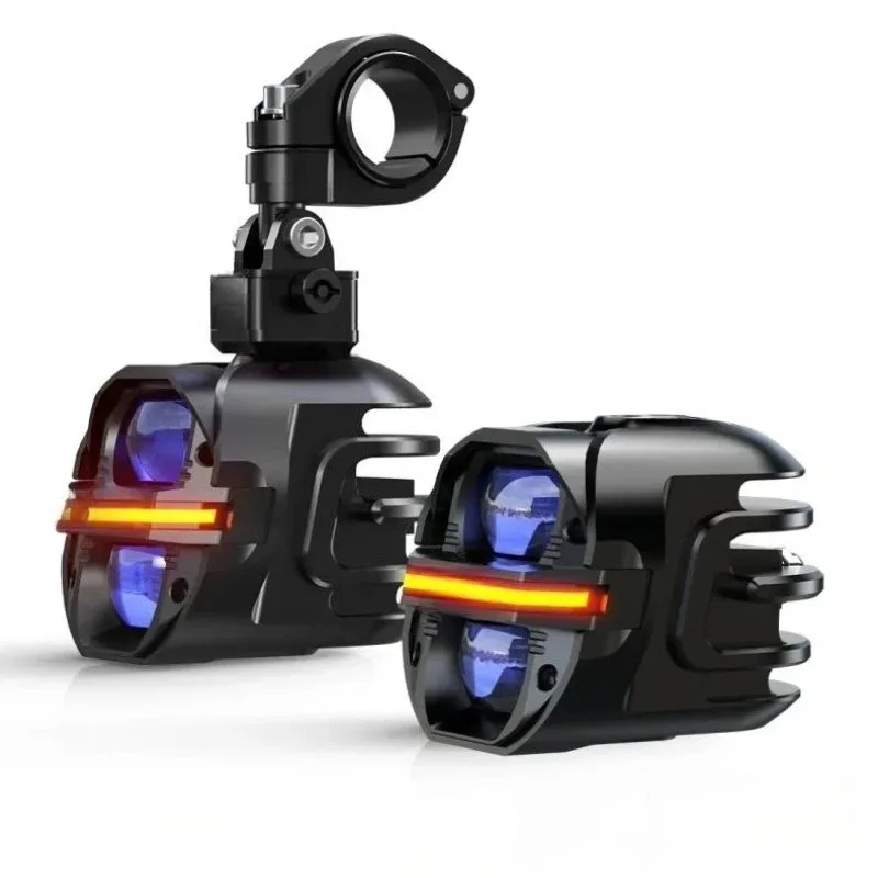 Motorcycle, electric vehicle paving, far and near light integration, tangential strong light flash