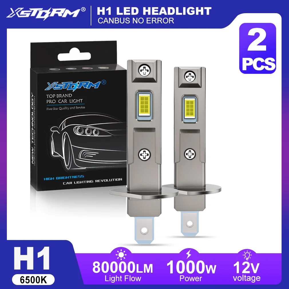 �y�Z�[�����zXSTORM H1 LED �w�b�h���C�g�d�� Canbus �n�C�p���[�I�[�g���C�g 800000LM 1000W �~�j�T�C�Y�t�H�[�J�X�����ԃw�b�h�����v�t�H�O�����v 12V 24V
