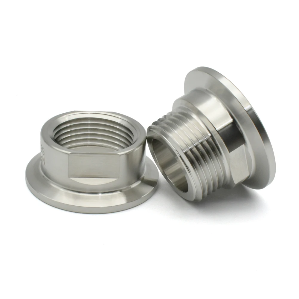 

NPT BSP Thread 1/4 "1/2" 1/4 "3/4" 1 "304 Sanitary Grade Stainless Steel Fittings TC 25.4 50.5 64mm Pipe Joint Self-made Adapter