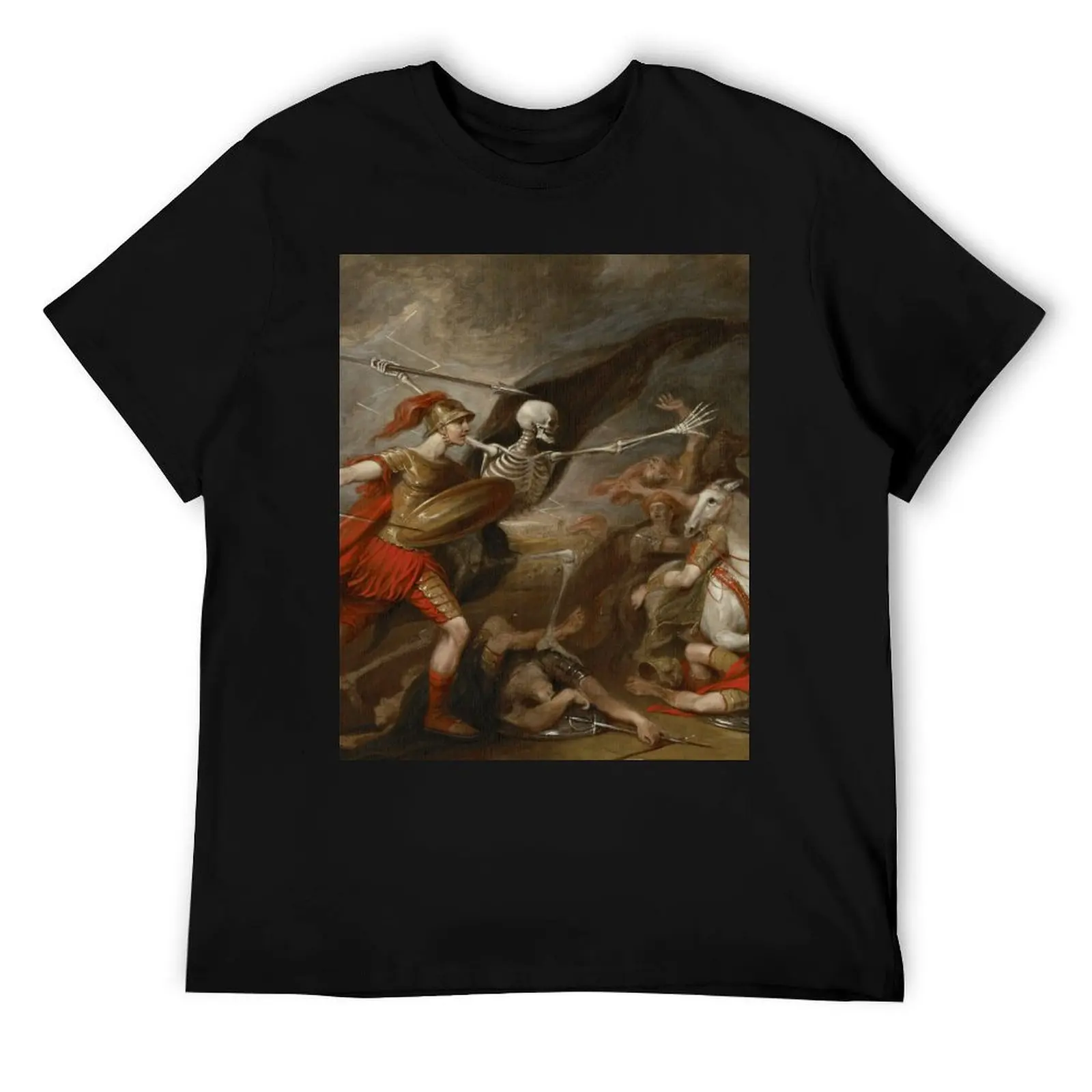 

Joshua at the battle of Ai attended by Death by John Trunbul T-Shirt t shirts for man pack cotton man t shirts for men T-Shirt