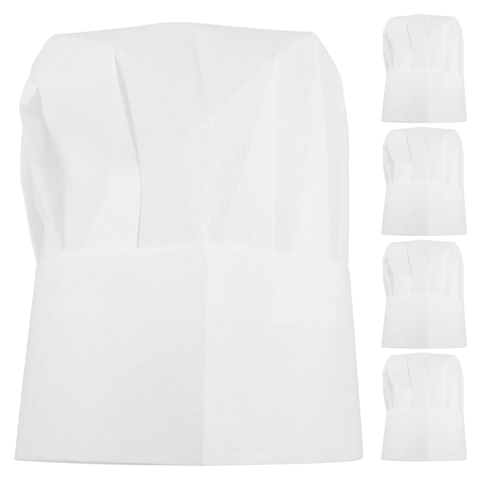 20 ชิ้นหมวกเชฟเด็กปรับไม่ทอแบบใช้แล้วทิ้งหมวกสีขาวสูงสำหรับเด็กทำอาหารจัดเลี้ยงกิจกรรมครัว