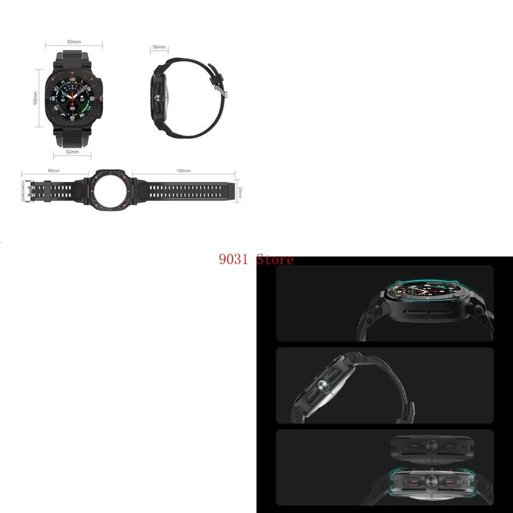 

Смотреть корпус Shell для просмотра 47 -миллиметровых запасных ремней и крышки