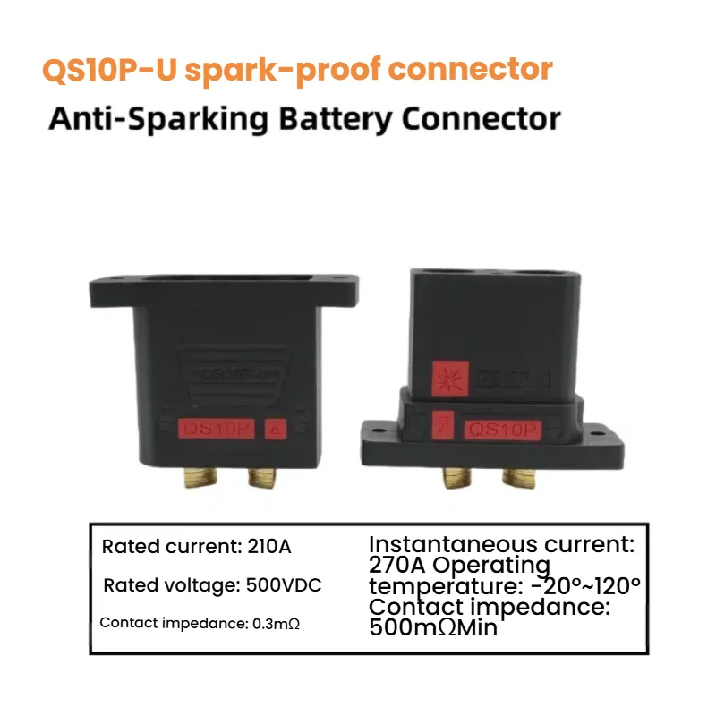 QS10P-U 210A Conector ignífugo de potencia extrema cargadores EV