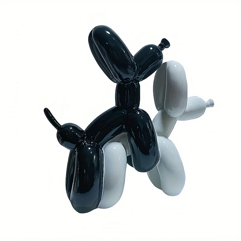 Resin Double Balloon Dog Figurines Abstract Ornament Creative Sculpt Home Decor Office Accessories Table Office Statue - Image 5