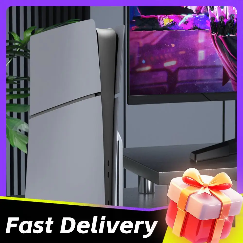 

ABS Hard Case Replacement Faceplate Anti-Scratch Face Plate Console Cover Shockproof for Playstation 5 Slim Disc/Digital Console