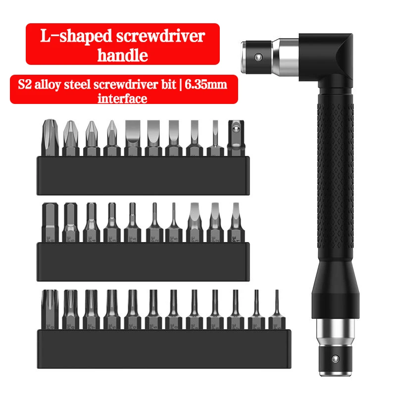 90° Right Angle Screwdriver Bit Adapter 1/4