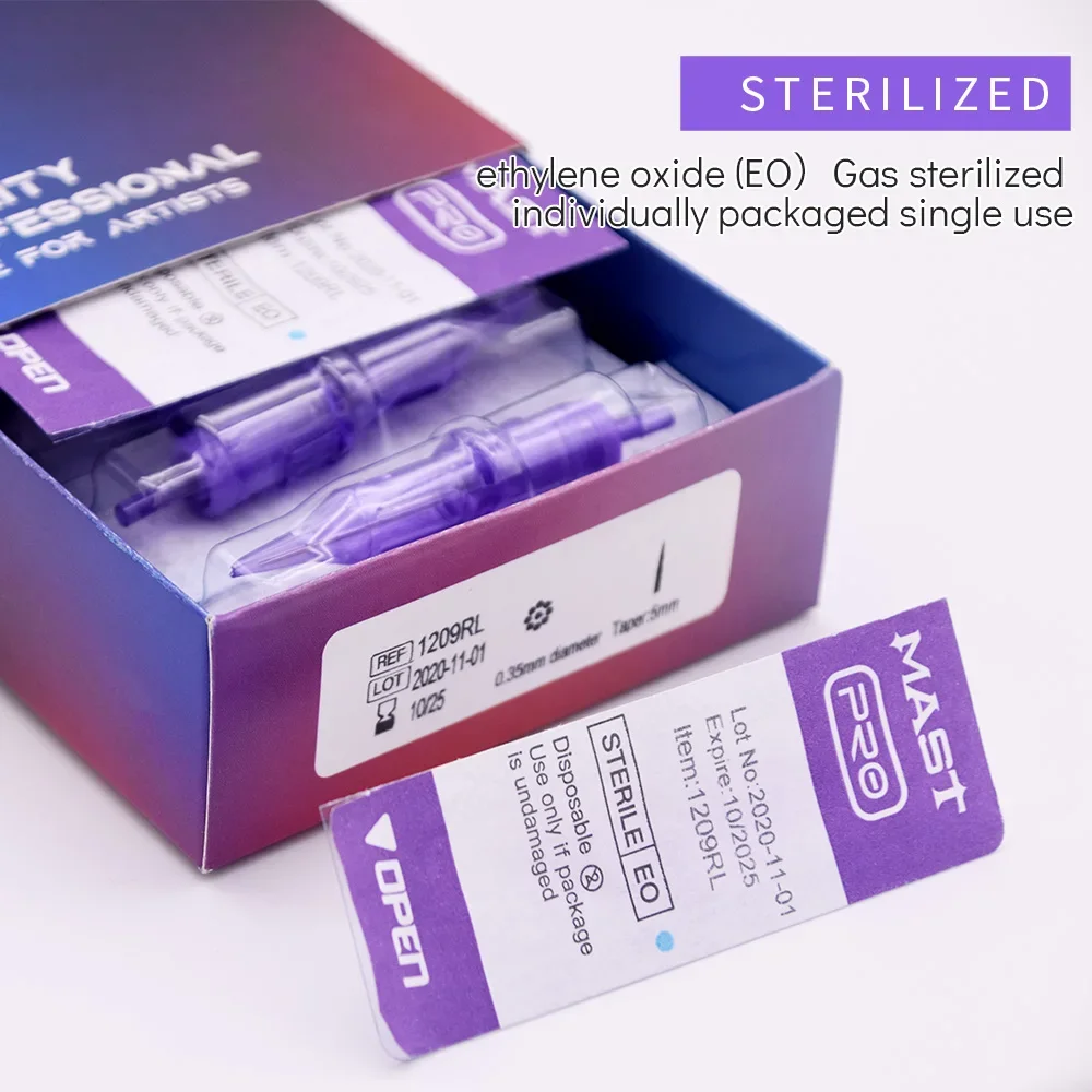 Mast Pro 20PCS RL Tattoo Cartridge Needles Permanent Makeup Machine Pen Disposable Sterile Round Liner Dr.agonHaw.k Needles