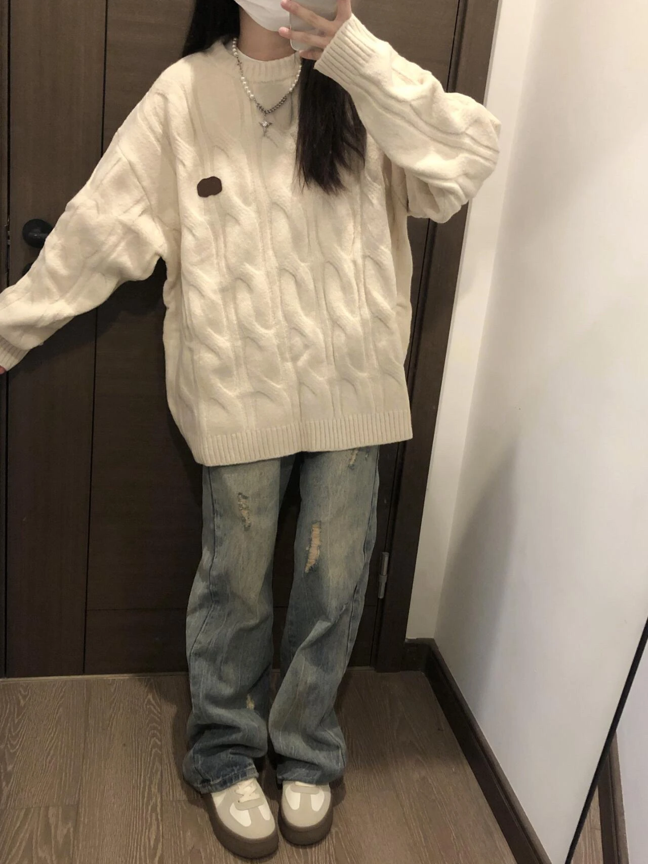 Maglione lavorato a maglia versatile allentato casual morbido accogliente da donna Autunno Inverno Nuovo Sle Trendy Top Confortevole Calore Riscaldamento Lungo S...