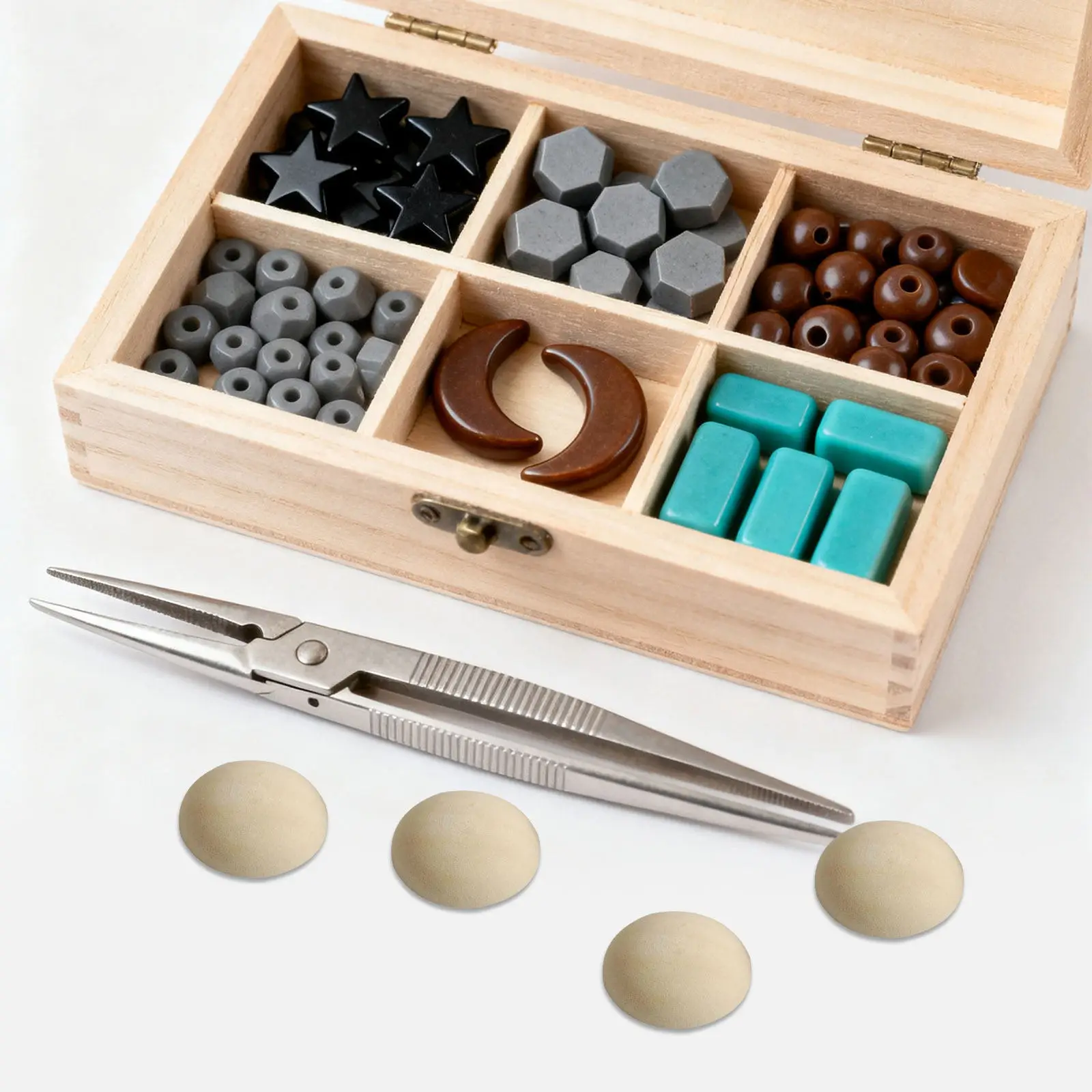 50Pcs Unfinished Half Wooden Balls Half Craft Ball Mini Hemisphere 25Mm for DIY Crafts Party Supplies Split Wood Ball