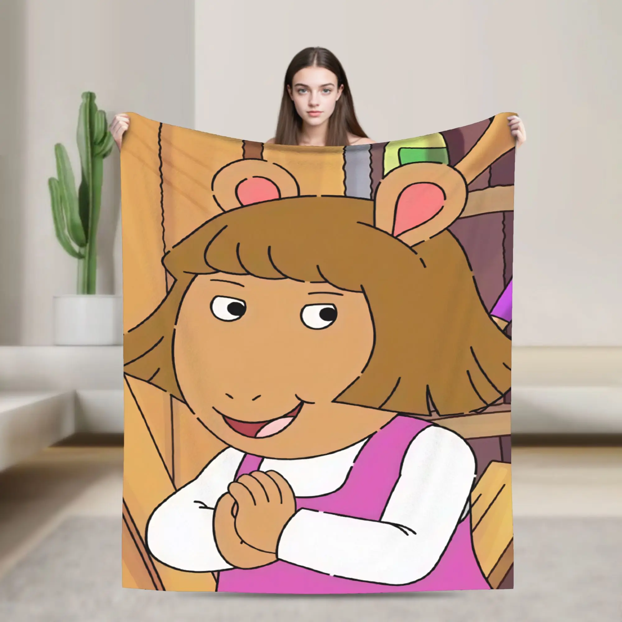 Cartoon A-Arthur  Blankets Winter  Warm Bedding Throws For Girl Outdoor Flannel Bedspread Bed Cover