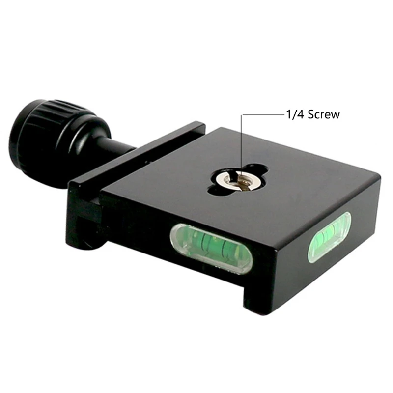 QR-50 50mm Quick Release Plate Clamp Adapter with Built-in 3 Bubble Levels for Arca for Swiss Wimberley Tripod Ball