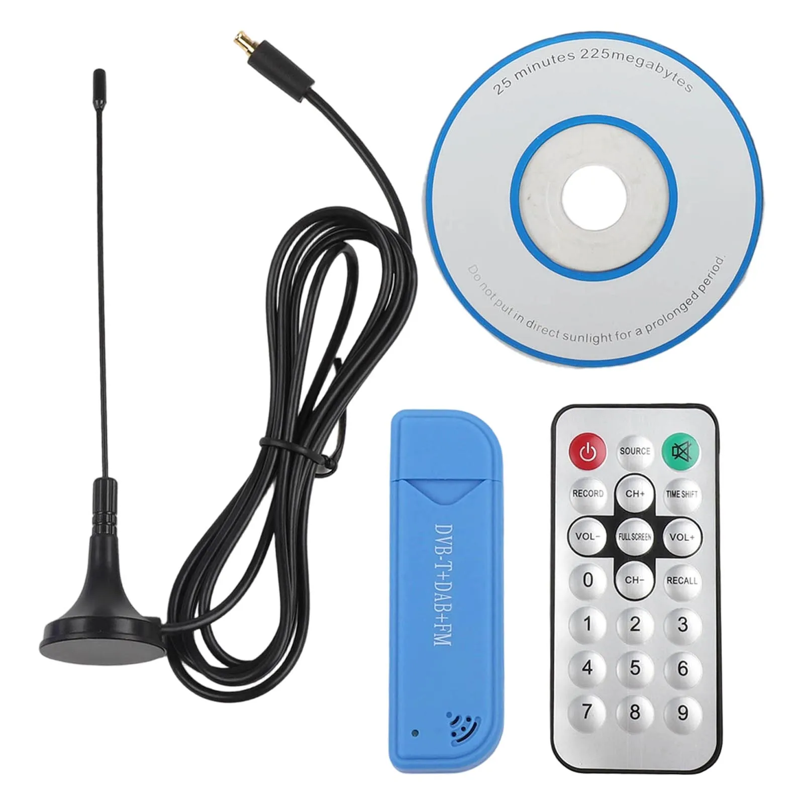 RTL2832U R828D Based USB 2.0 Digital TV Tuner Dongle Supporting Multiple Modulation Schemes for Spectrum Monitoring 25-1760MHz