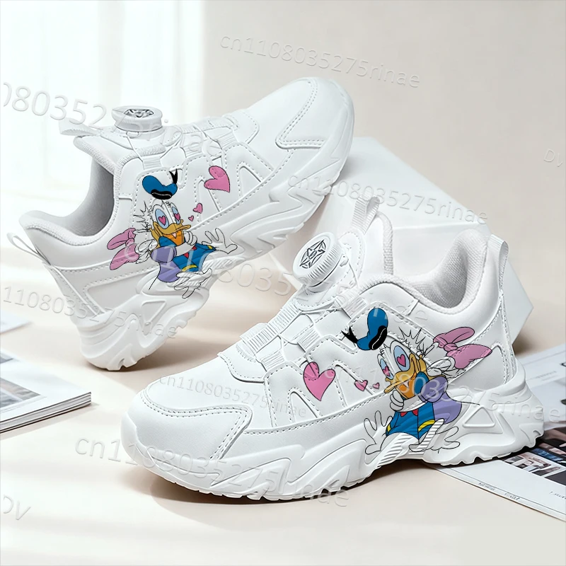 

Детская спортивная легкая обувь «Дональд Дак» для мальчиков и девочек, высококачественная дышащая осенне-зимняя сезонная белая обувь, подарок