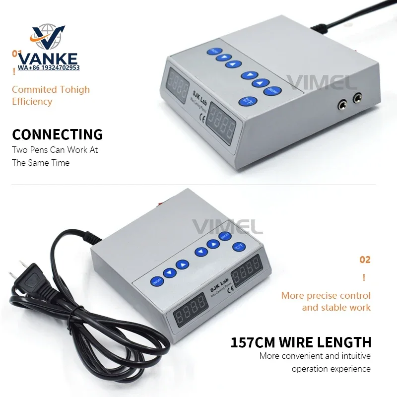 Ultra-thin  Lab Digital Display  Electric Waxer Heat Carving Knife Machine+Double Pen +6 Wax Tips D  en tistry Tools