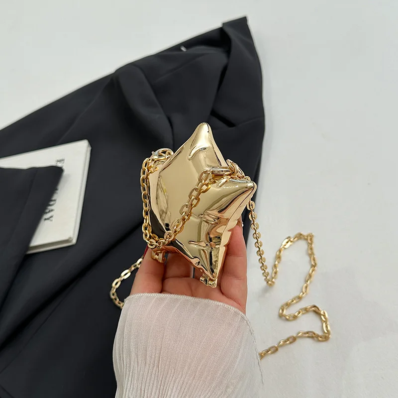 Star Bags Female Clutch Bag for Women Trend 2024 Golden Handbag Shoulder Purse Luxurious Evening Coin Wallet Cell Phone Holder