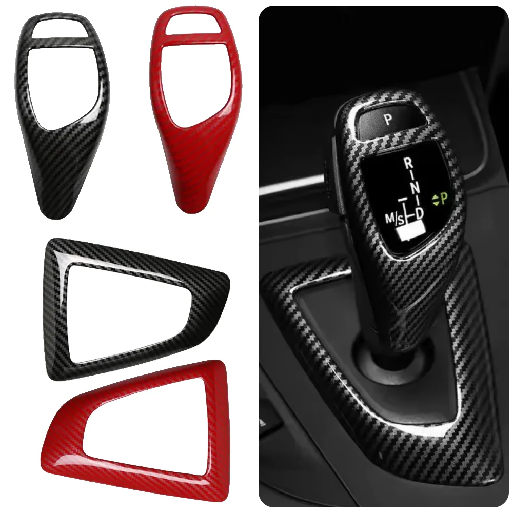 

Carbon Fiber Texture Gear Lever Cover ABS Shift Knob Base for BMW 3/5 Series Durable Upgrade Shift Knob Trim Gear Shift Collars