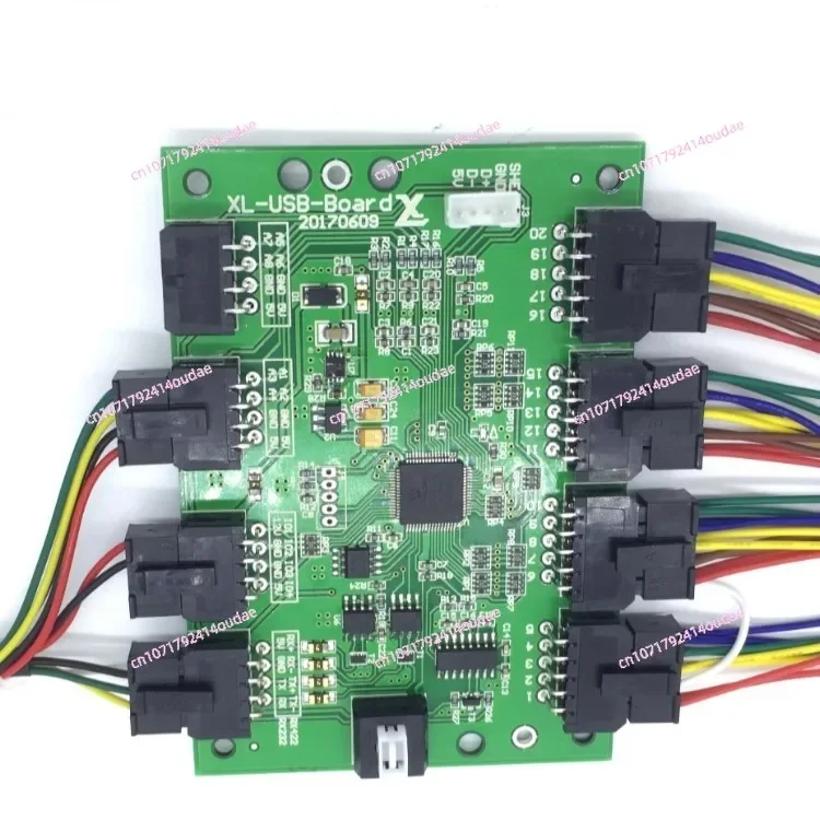 Industrial Computer Control Board USB Simulator Joystick 24-way Switch Support 8-axis Hall Rocker